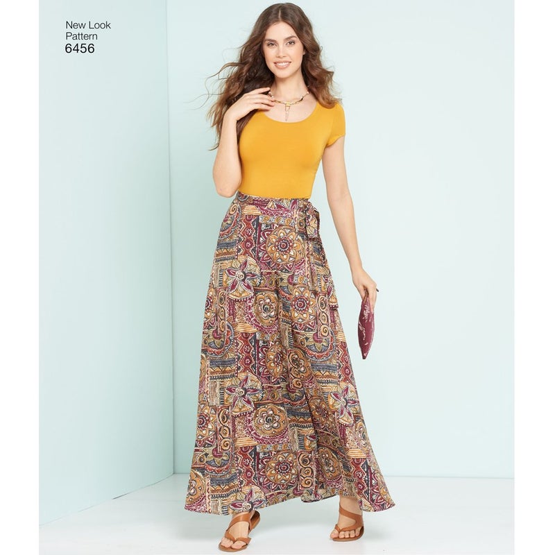 NEW LOOK Patterns Misses' Easy Wrap Skirts in Four Lengths A (6-8-10-12-14-16-18) 6456 - Image 2
